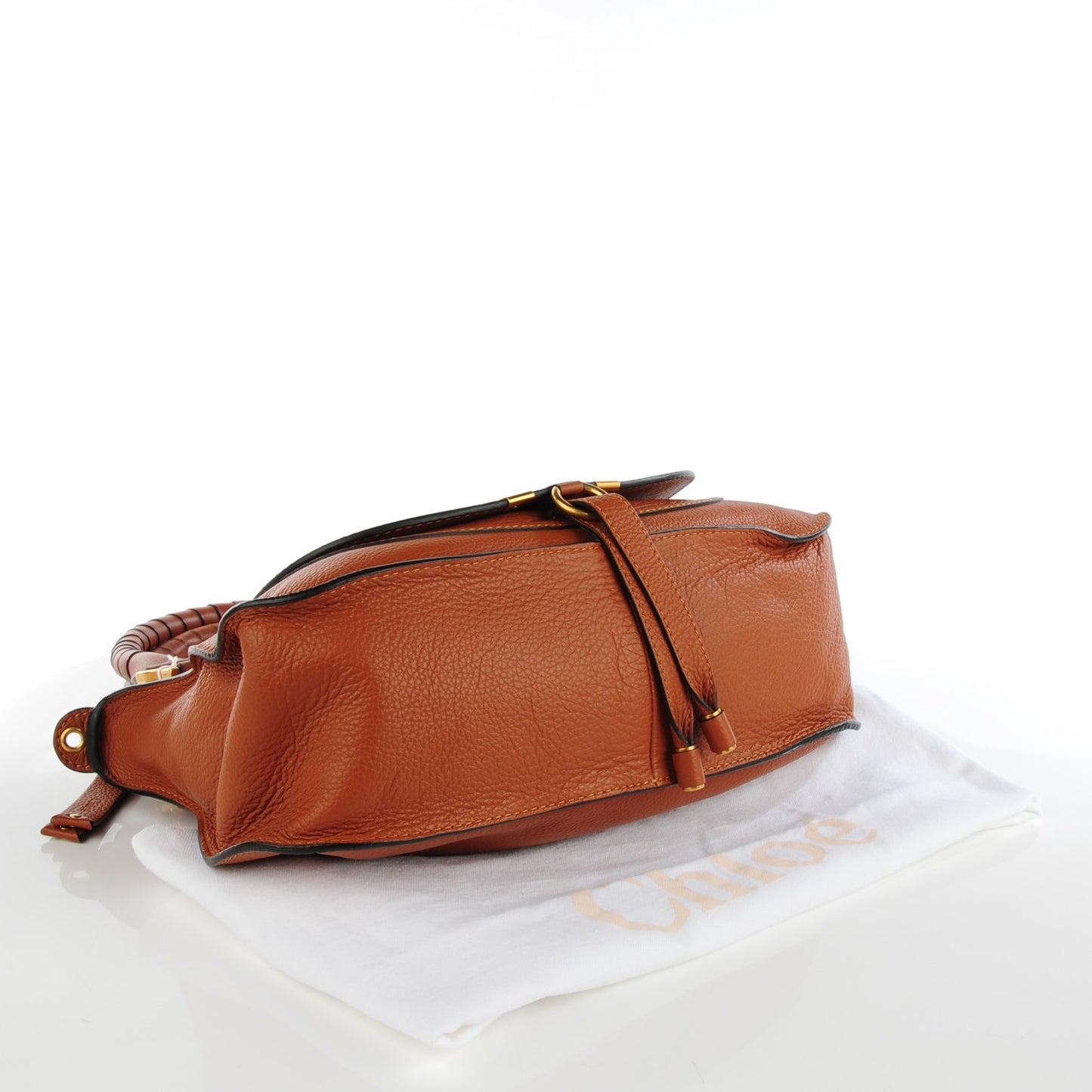 Calfskin Medium Marcie Satchel Tan