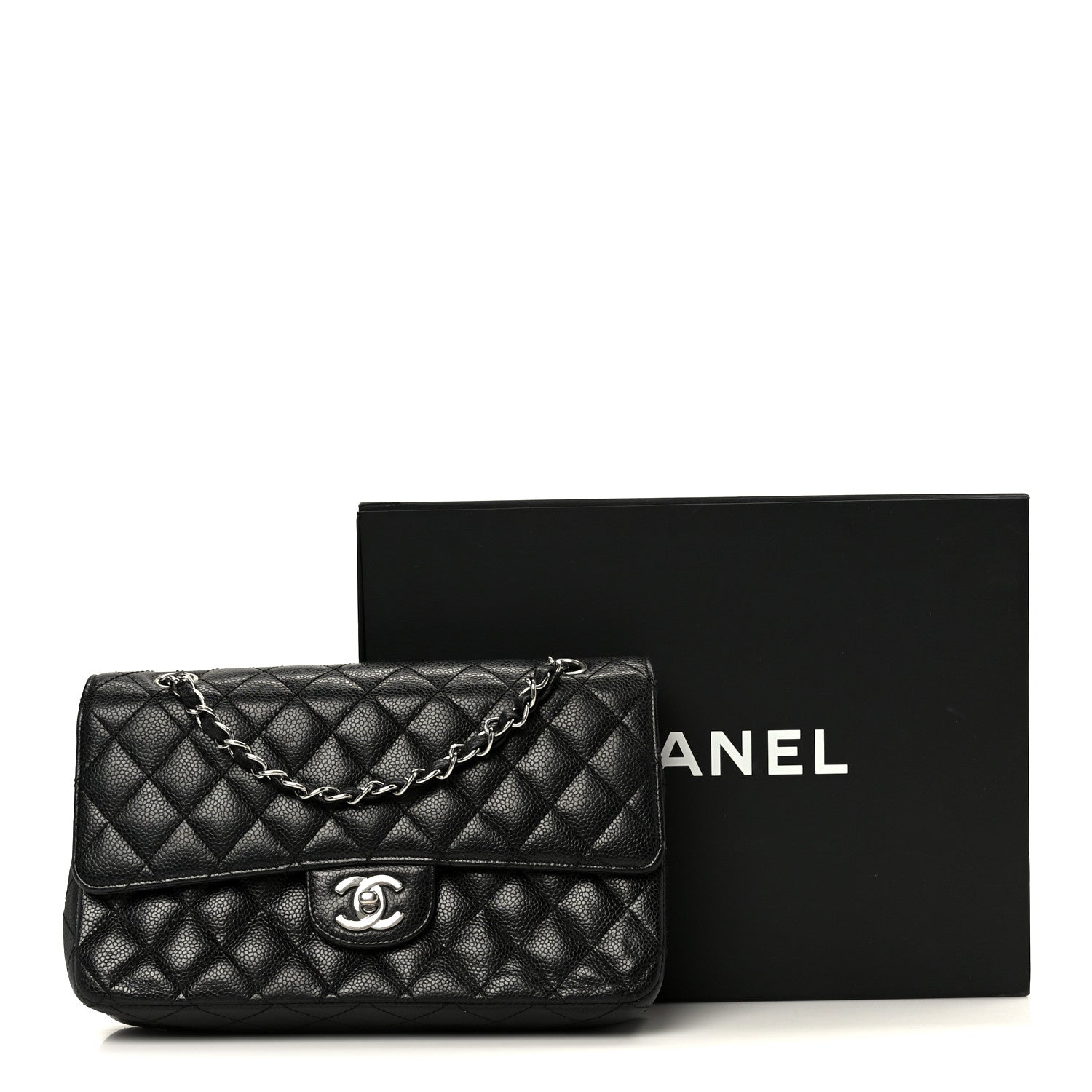 Chanel Caviar Quilted Medium Double Flap Black 13 of 13