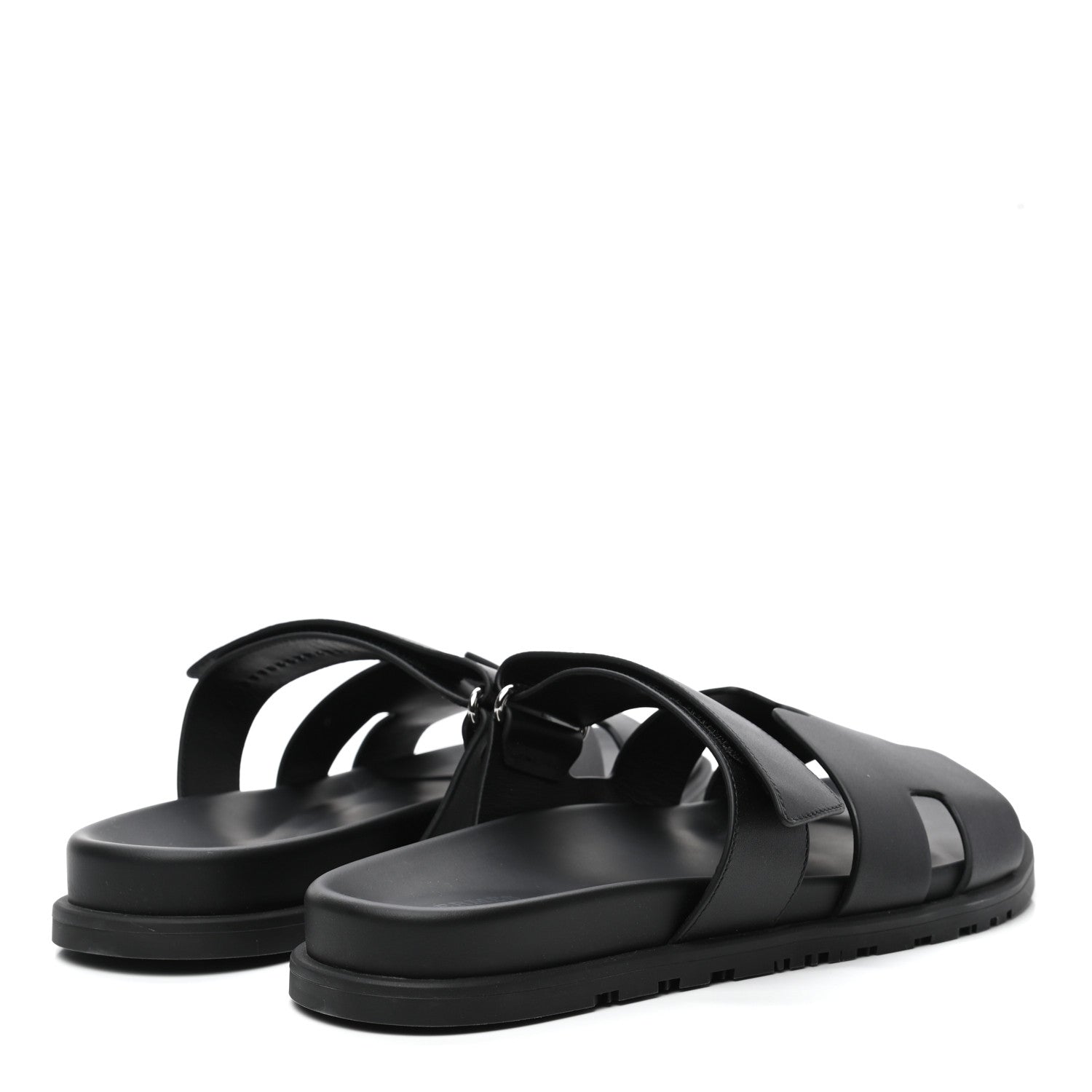 Hermes Calfskin Mens Chypre Sandals 43 Black 4 of 9