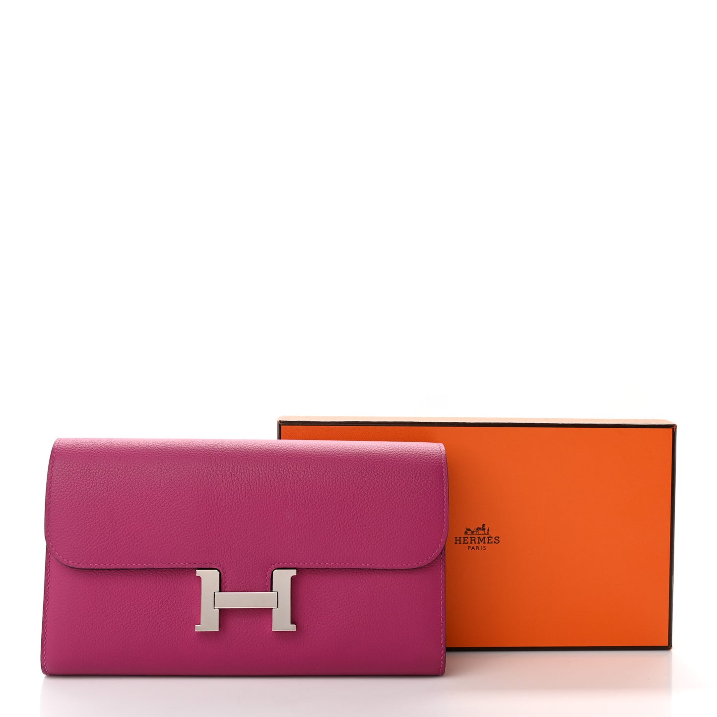 Evercolor Constance Long Wallet Rose Pourpre