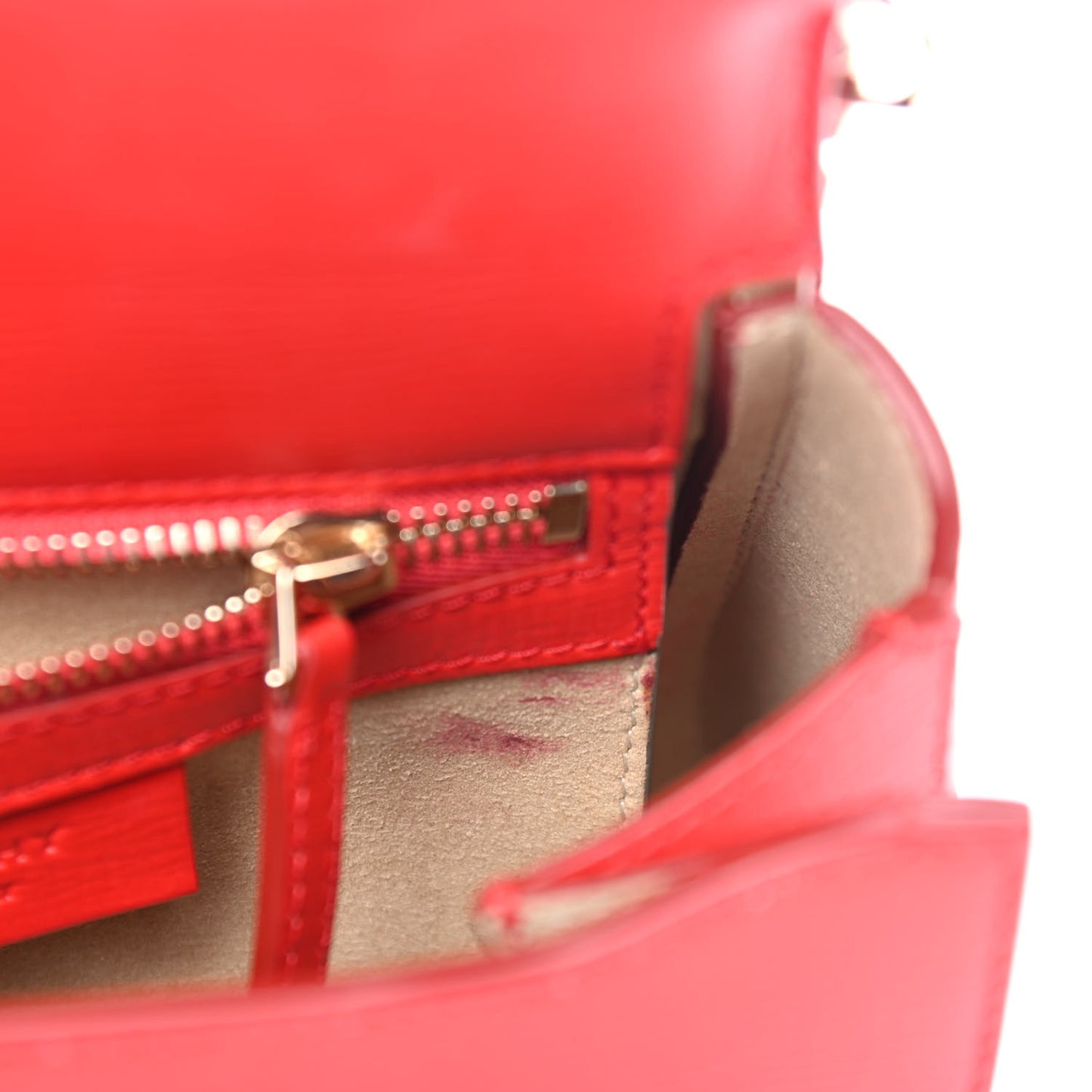 Calfskin Mini Pandora Box Crossbody Bag Red