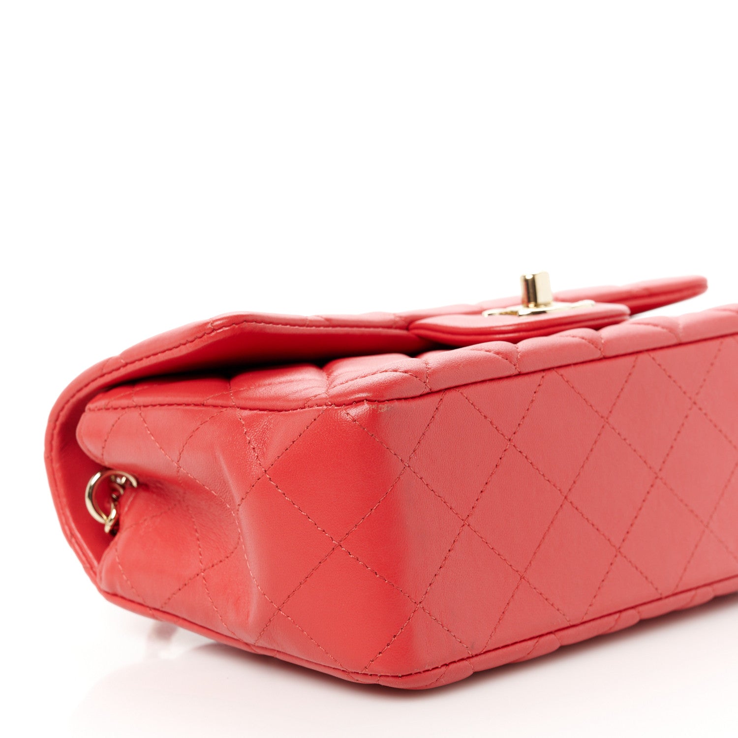 Chanel Lambskin Quilted Mini Rectangular Flap Pink 10 of 12