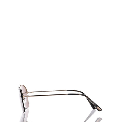 Tom Ford Whelan Aviator Sunglasses TF505 Gold Brown Horn 5 of 6