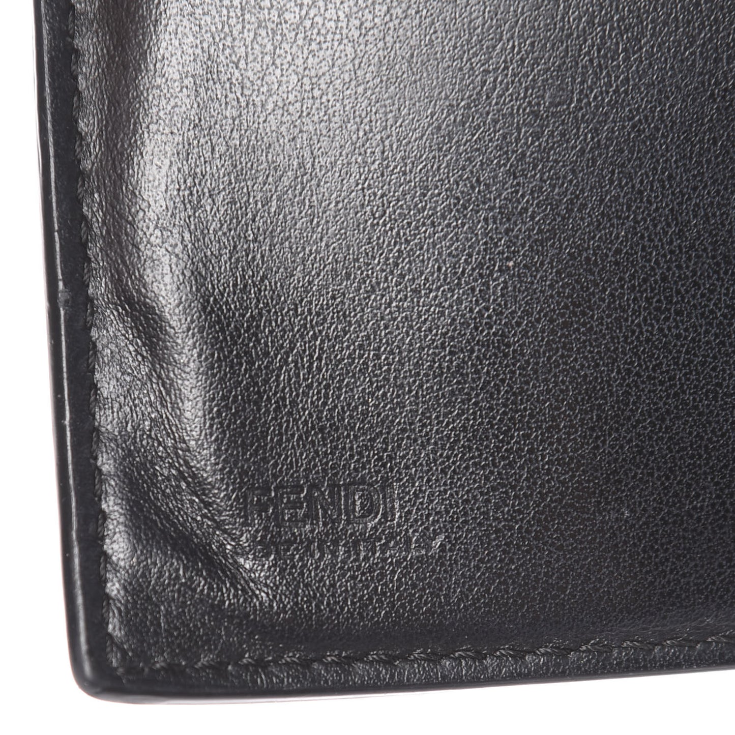 Vitello Studded French Wallet Black