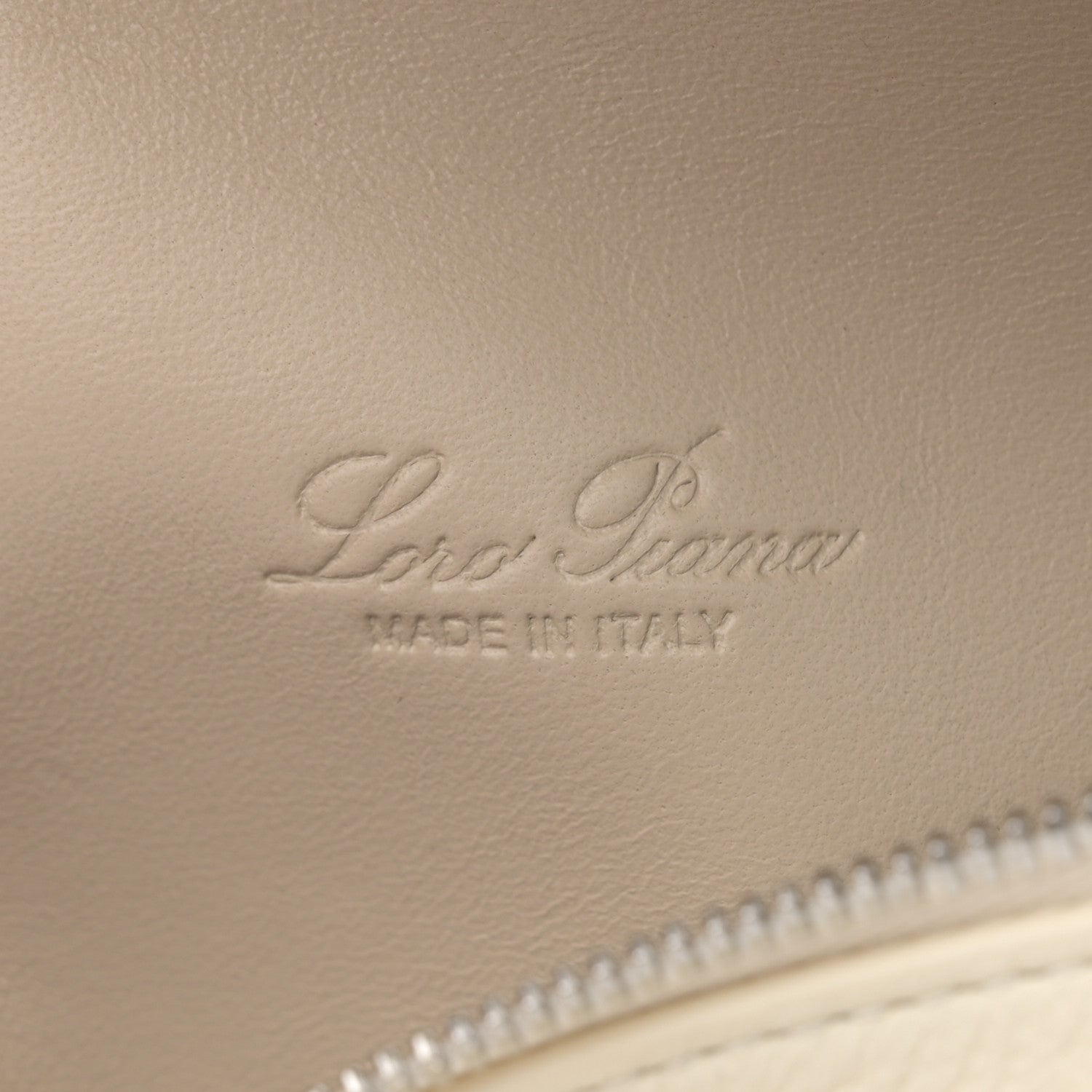 Loro Piana Grained Calfskin L19 Extra Pocket Pouch Whisper White 6 of 9