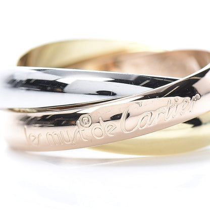 Cartier 18K Pink Yellow White Gold Classic Les Must De Trinity Ring 52 6 4 of 7