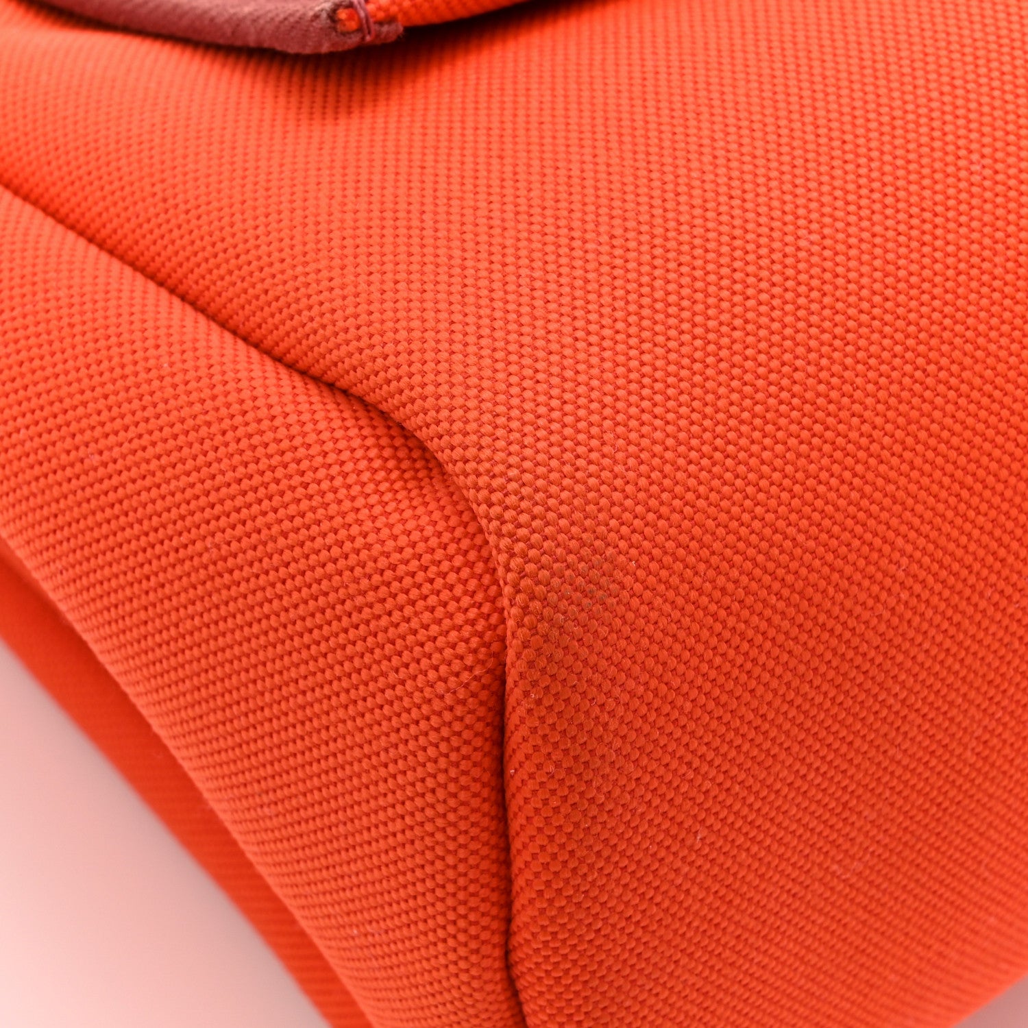 Hermes Vache Hunter Toile Herbag Zip Retourne 31 PM Orange Mecano Rouge H 14 of 15