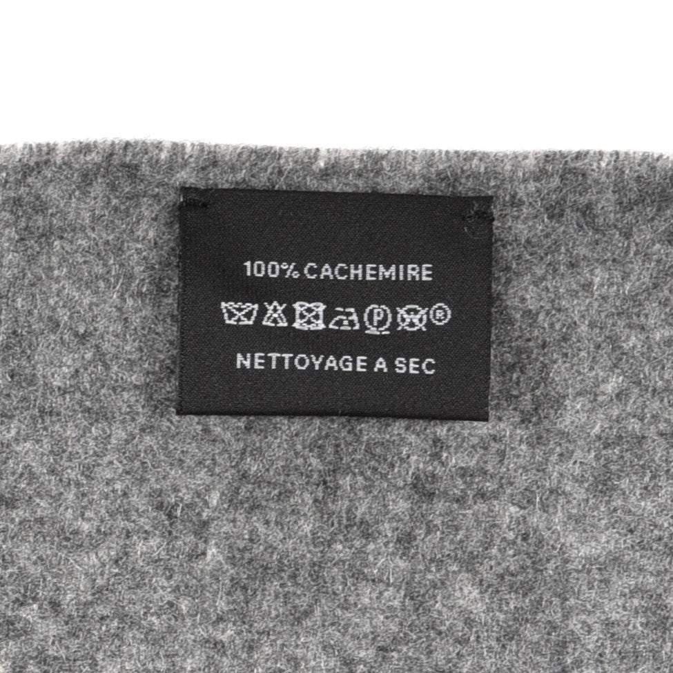 Cashmere Casaque Charms Muffler Gris Flanelle Ivoire