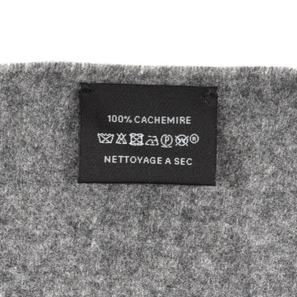Hermes Cashmere Casaque Charms Muffler Gris Flanelle Ivoire 4 of 5