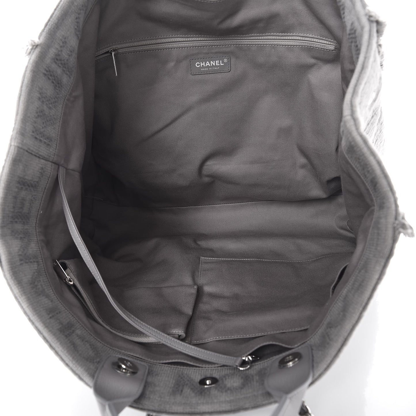 Canvas Extra Large Double Face Shopping Tote Grey