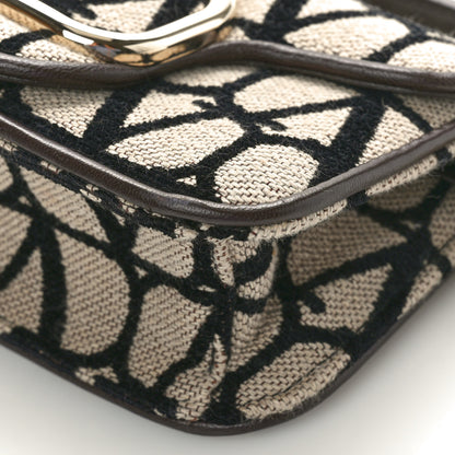 Valentino Garavani Toile Iconographe Nappa Vlogo Small Loco Shoulder Bag Natural Ivory 10 of 10