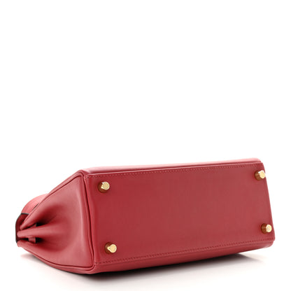 Hermes Swift Kelly Retourne 25 Rouge Grenat 4 of 11
