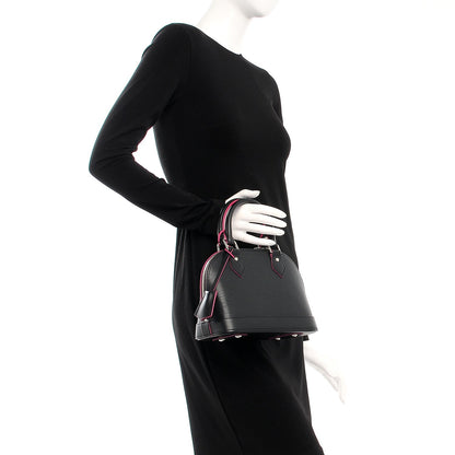 Louis Vuitton Epi Alma BB Black Hot Pink 3 of 7