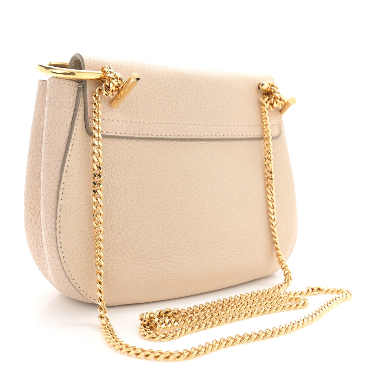 Chloe Grained Lambskin Mini Drew Shoulder Bag Abstract White 3 of 14