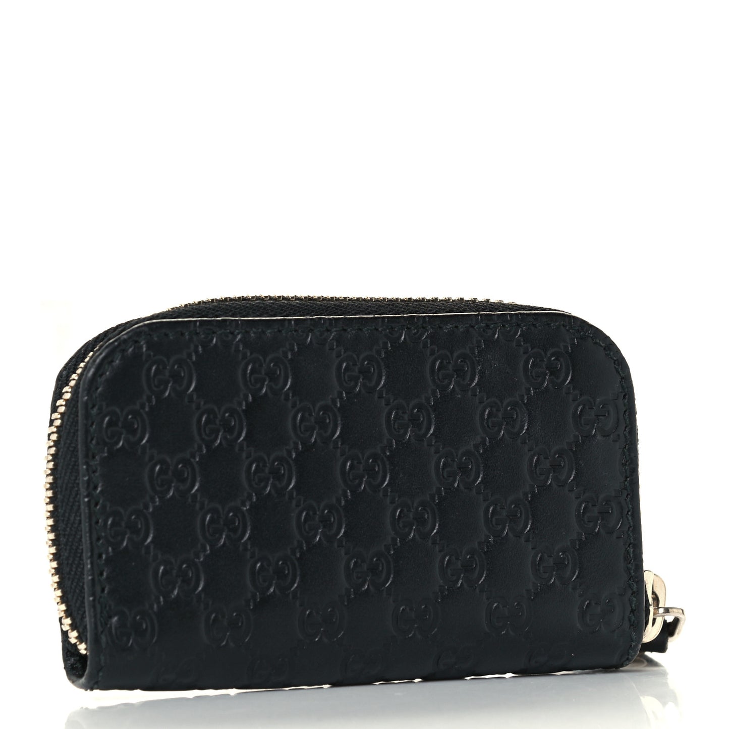 Microguccissima Zip Around Card Case Black