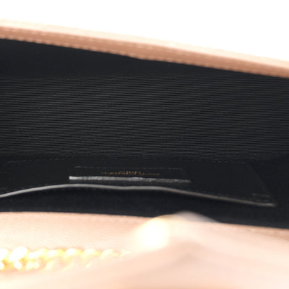Saint Laurent Grain De Poudre Textured Mixed Matelasse Triquilt Small Monogram Satchel Taupe 5 of 10