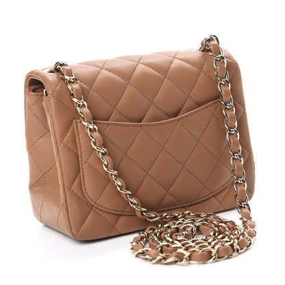 Chanel Lambskin Quilted Mini Square Flap Brown 3 of 11