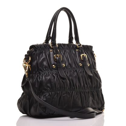 Prada Nappa Gaufre Tote Black 3 of 7