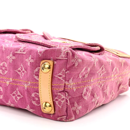 Louis Vuitton Denim Baggy PM Fuchsia 9 of 12