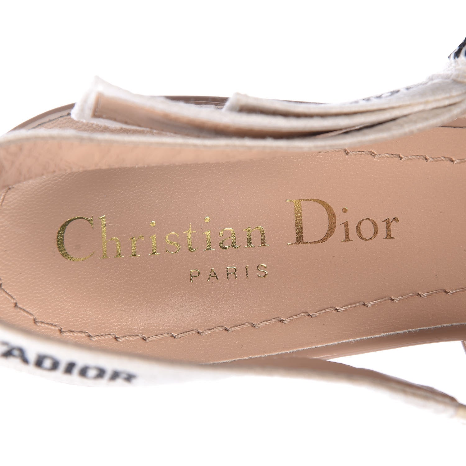 Christian Dior Patent Ribbon J'Adior Slingback 65mm Pumps 38 Nude 6 of 11