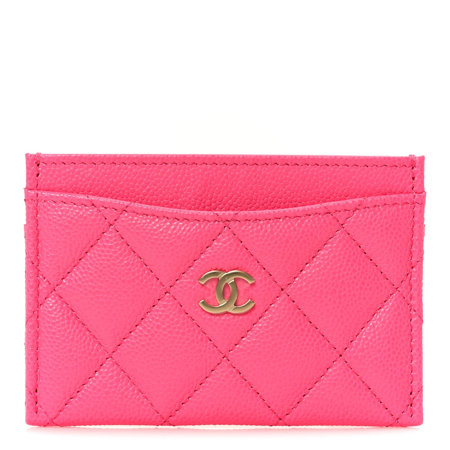 Chanel Caviar Quilted Card Holder Fuchsia 1 of 10