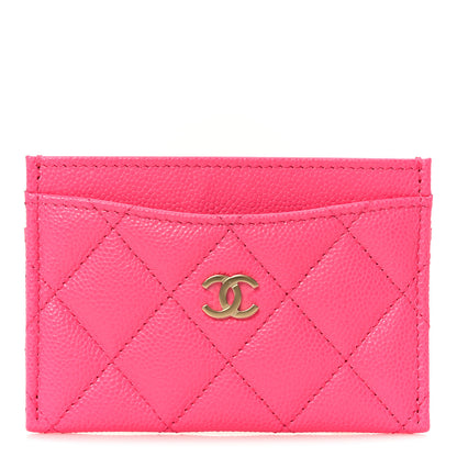 Chanel Caviar Quilted Card Holder Fuchsia 1 of 10