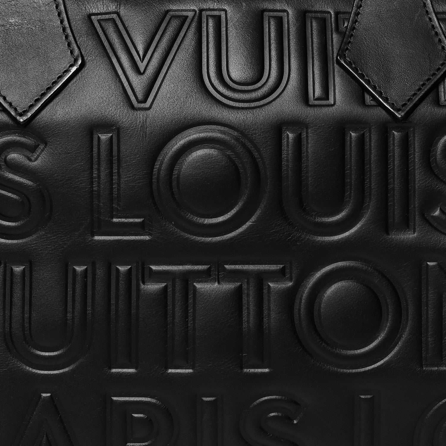 Louis Vuitton Calfskin Embossed Mini Cube Speedy Black 7 of 12