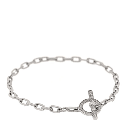 David Yurman Sterling Silver Diamond DY Madison Pave Toggle Chain Bracelet 1 of 3
