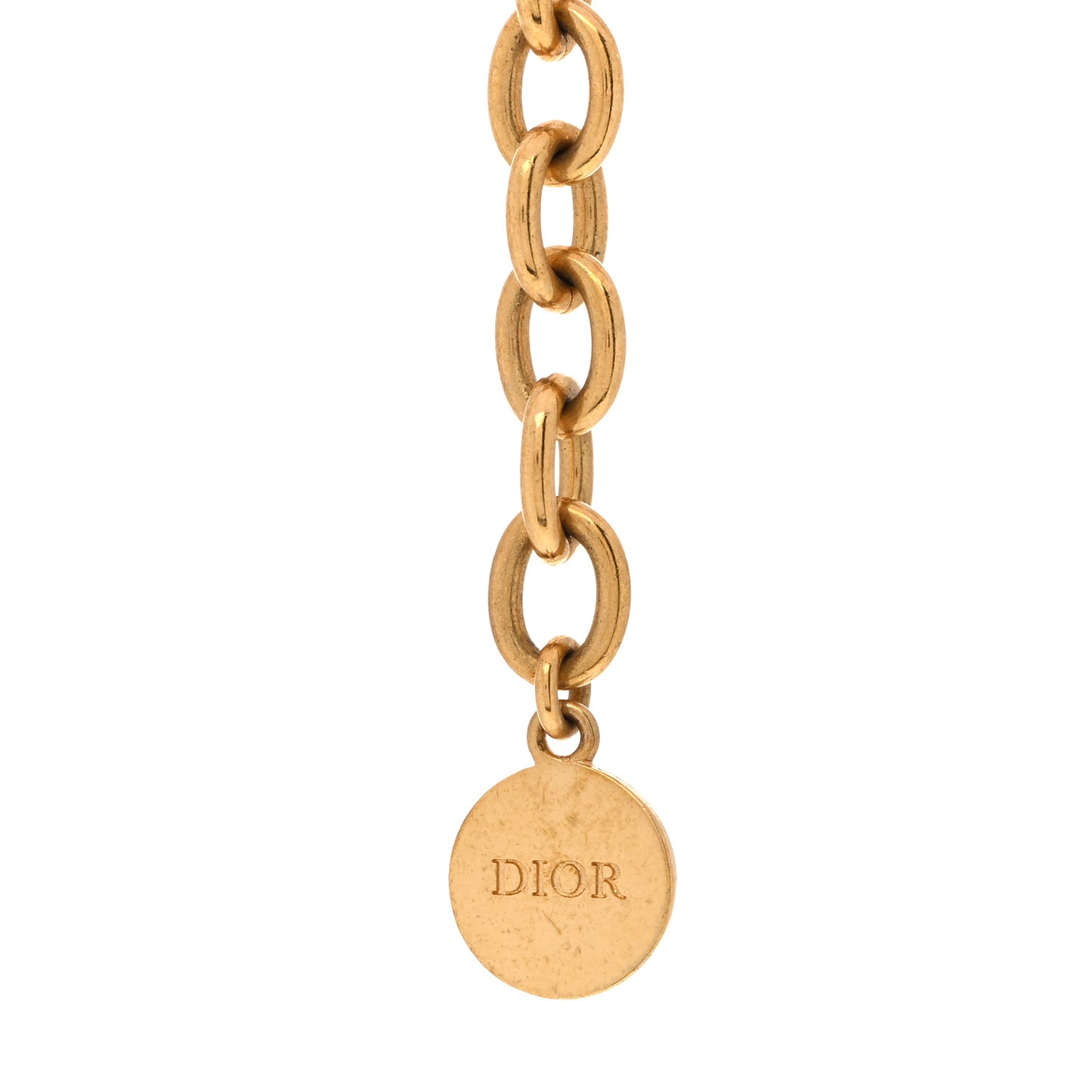 Metal CD Choker Necklace Gold