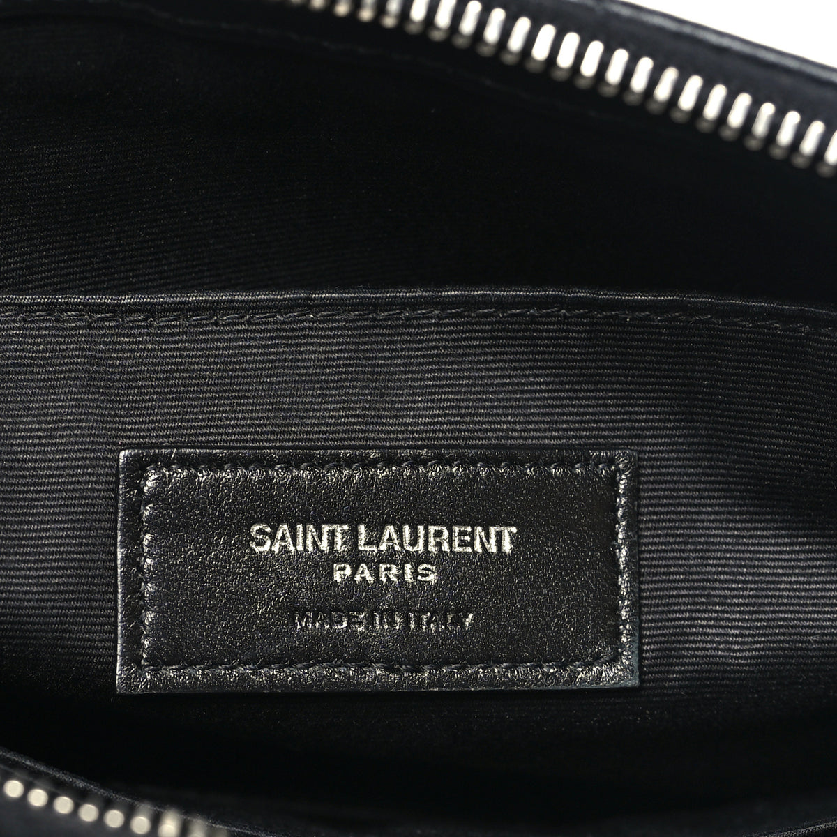 Saint Laurent Calfskin Matelasse Chevron Monogram A5 Wristlet Black 6 of 9