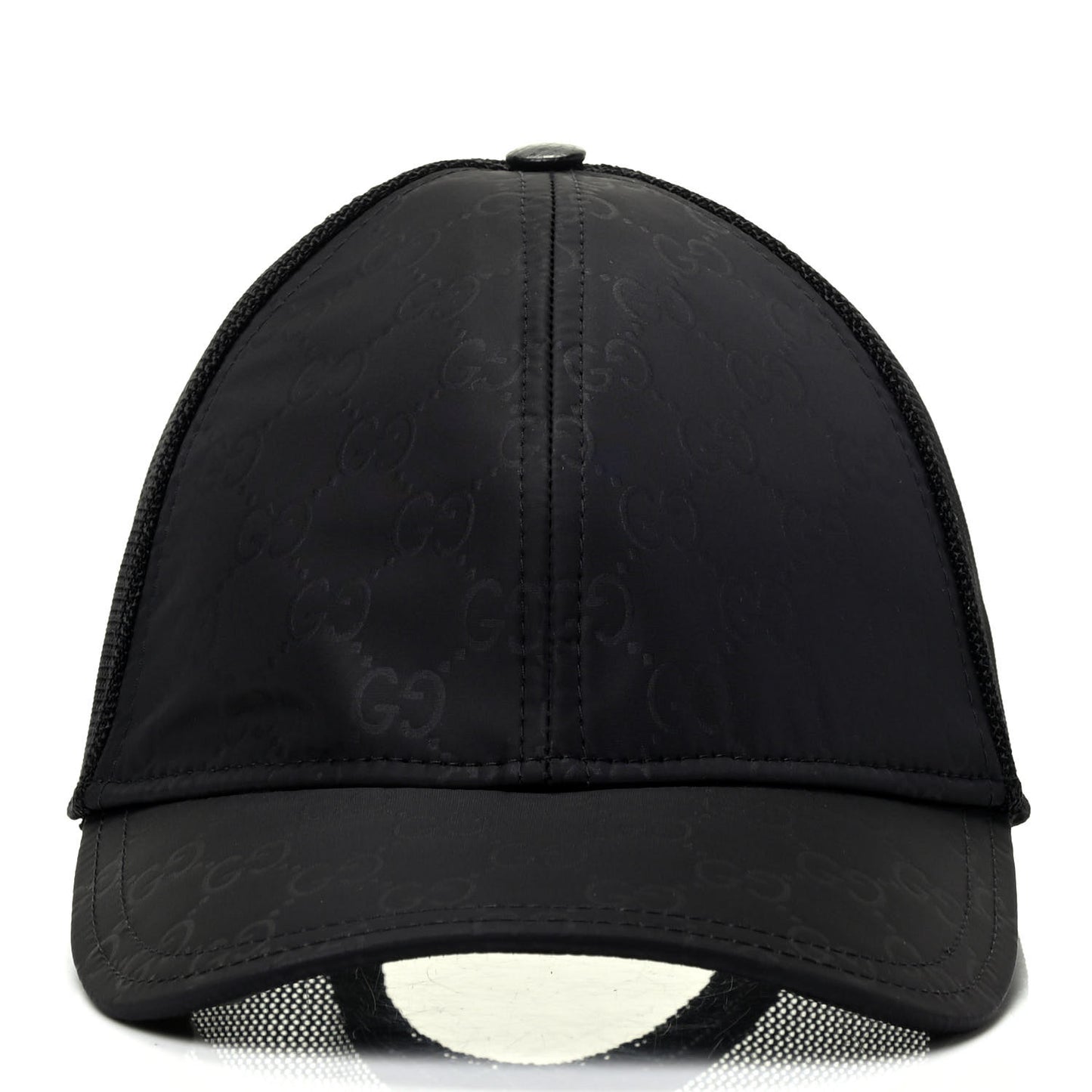 Nylon Monogram Baseball Hat L Black