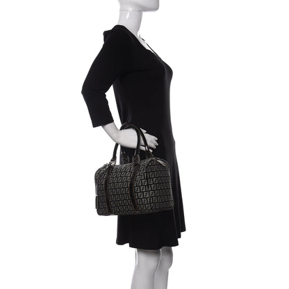 Fendi Zucchino Patent Small Forever Boston Black Panna 2 of 10