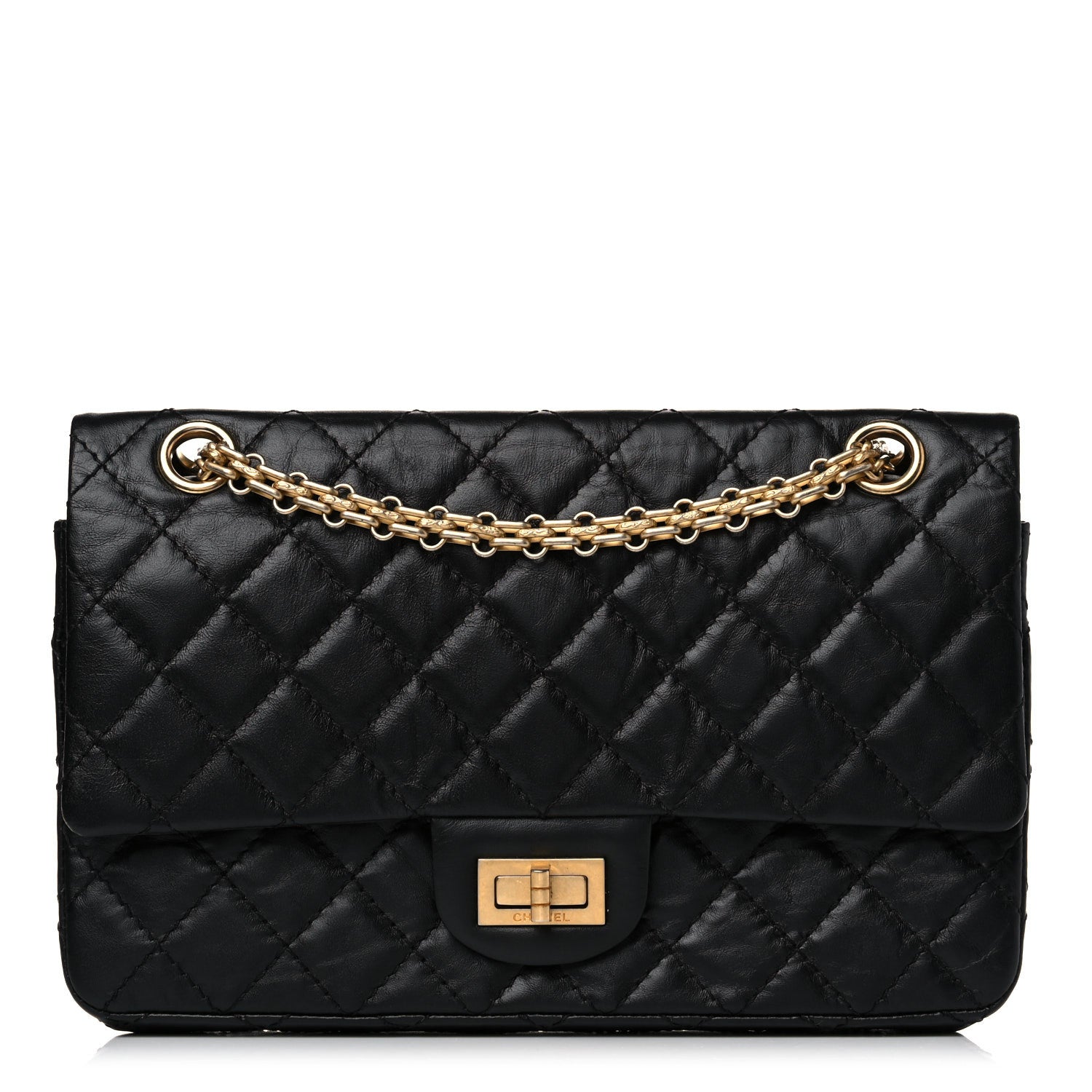 Chanel Aged Calfskin Quilted 2.55 Reissue 225 Flap Black 1 of 10