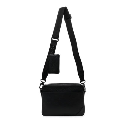 Louis Vuitton Calfskin Monogram Shadow Duo Messenger Black 1 of 10
