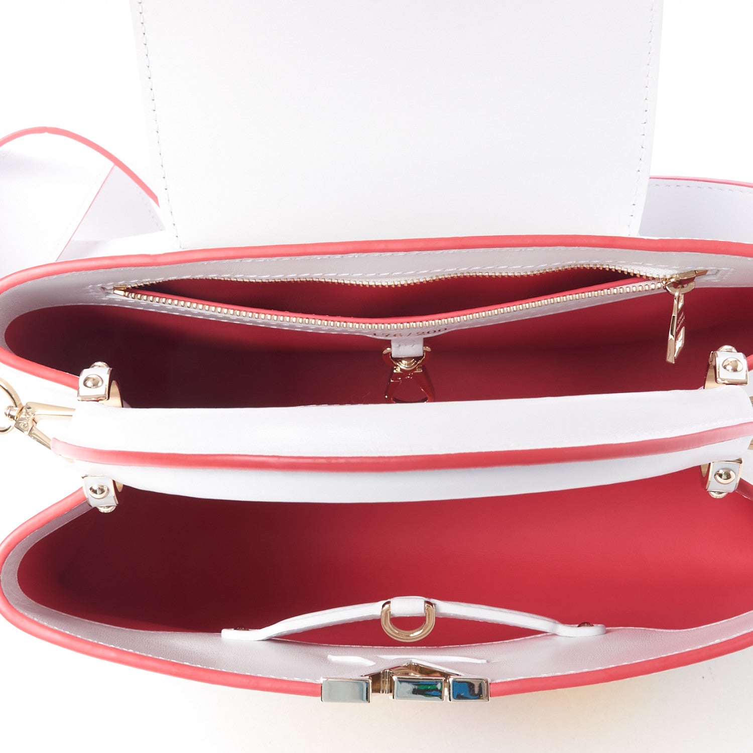 Louis Vuitton Lambskin Artycapucines MM Beatriz Milhazes Multicolor White 6 of 9