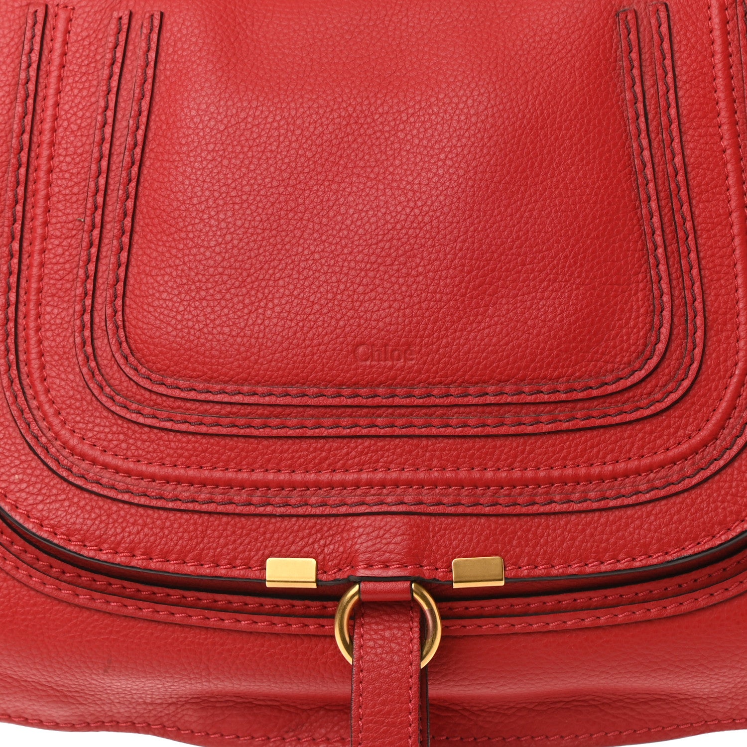 Chloe Calfskin Medium Marcie Satchel Red 7 of 10