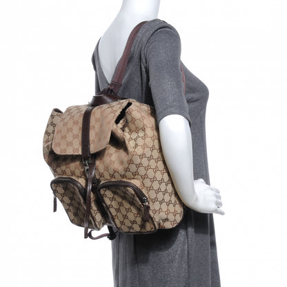 Gucci GG Monogram Single Buckle Backpack Brown 2 of 8