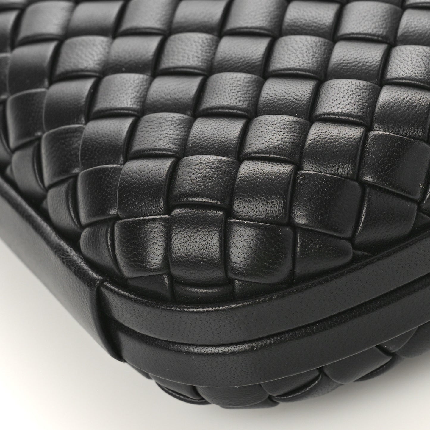 Nappa Intrecciato Knot Clutch Black