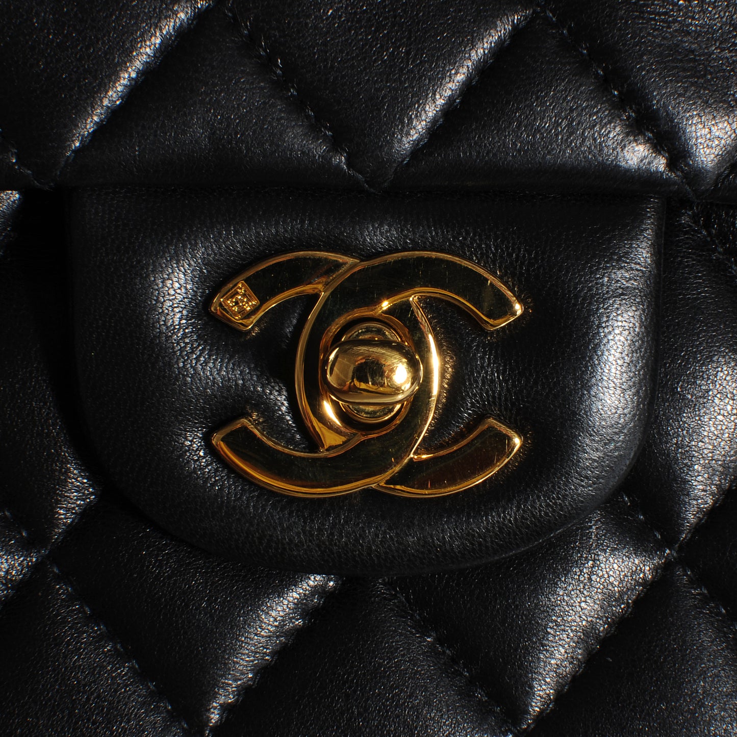 Lambskin Small Double Flap Black