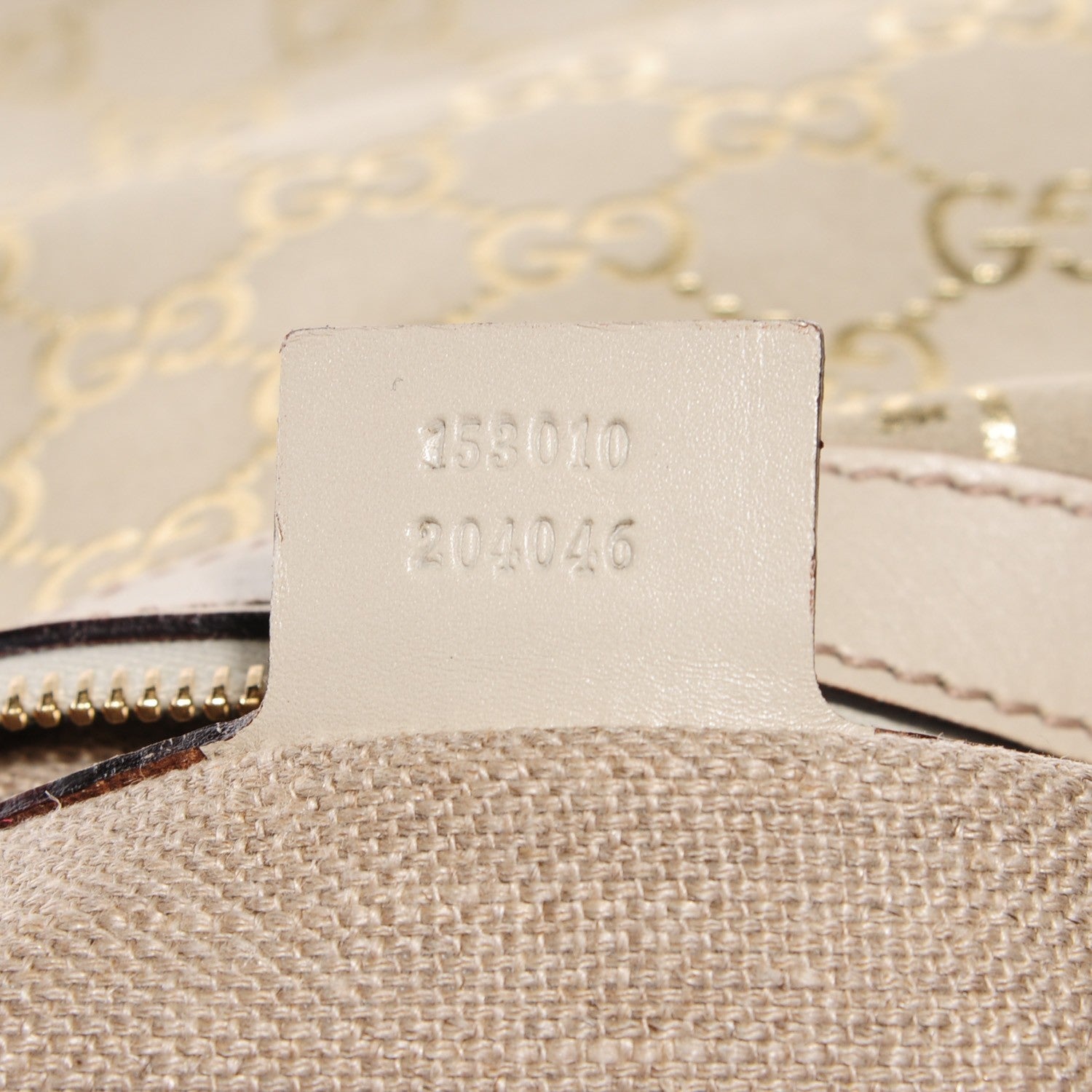 Gucci Suede GG Monogram Medium Charmy Hobo Off White Gold 6 of 7