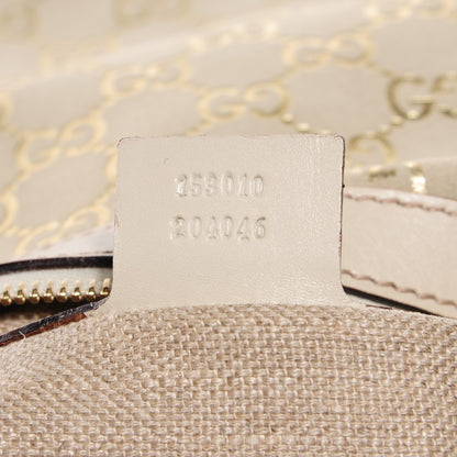 Gucci Suede GG Monogram Medium Charmy Hobo Off White Gold 6 of 7