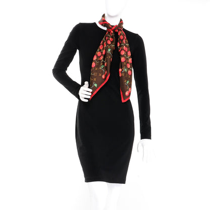 Louis Vuitton Silk Monogram Cerises Scarf 2 of 6