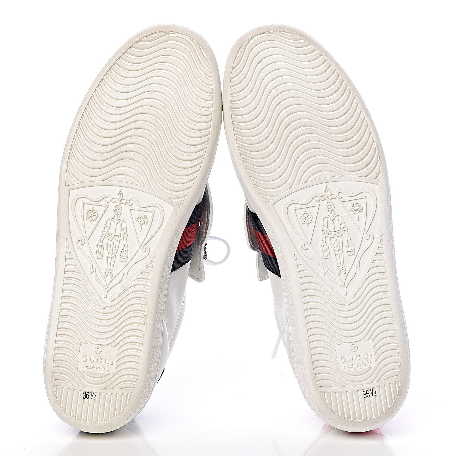 Gucci Calfskin Ayers Web Womens Ace Bow Lace Sneakers 36.5 White 11 of 13
