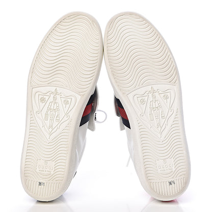 Gucci Calfskin Ayers Web Womens Ace Bow Lace Sneakers 36.5 White 11 of 13