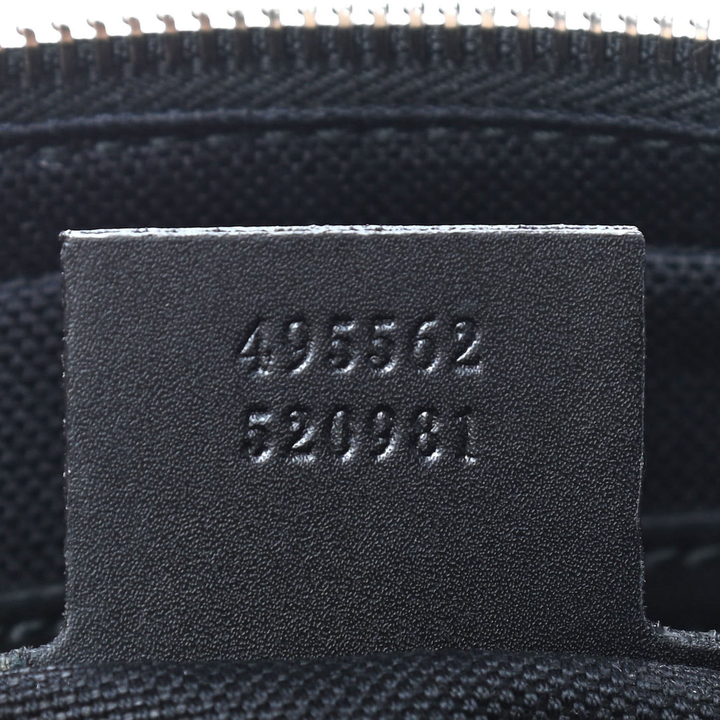 GG Supreme Monogram Appia Calfskin Web Wristlet Black