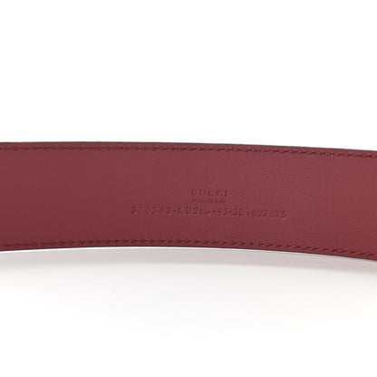 Gucci GG Supreme Monogram Blooms Moon Calfskin Interlocking G 37mm Belt 95 38 Beige Ebony Multicolor Dry Rose 5 of 6