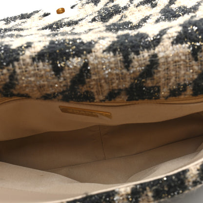 Chanel Tweed Large Chanel 19 Flap Beige Black 5 of 10