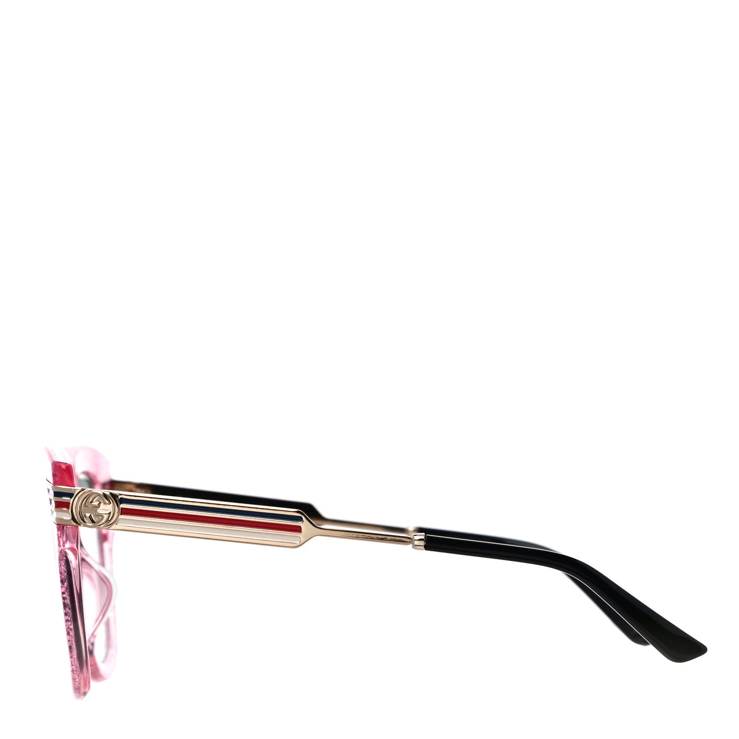 Gucci Acetate Square Frame Web Glitter GG0281S Sunglasses Pink 2 of 7