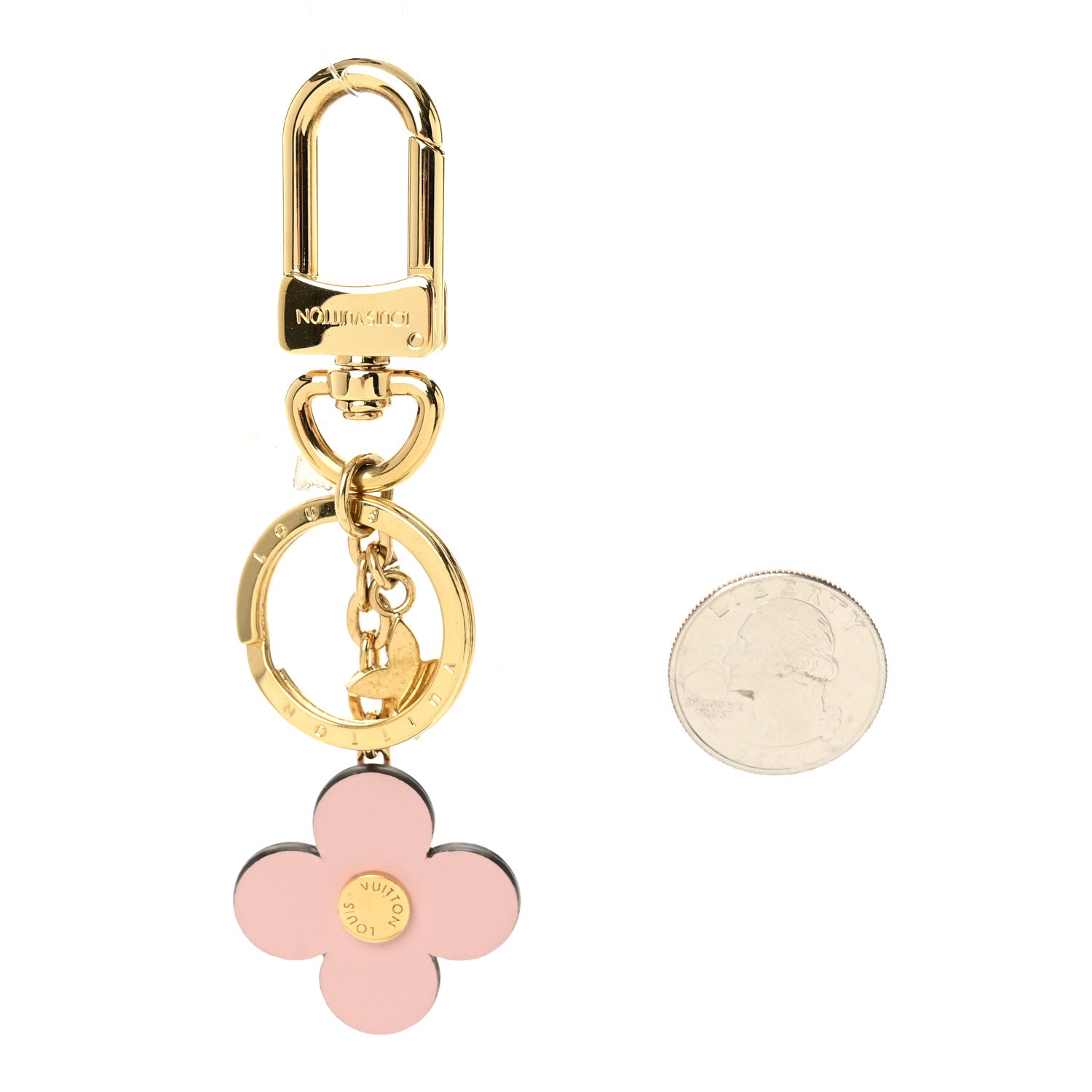 Louis Vuitton Monogram Blooming Flowers BB Bag Charm Key Holder Pink 2 of 3
