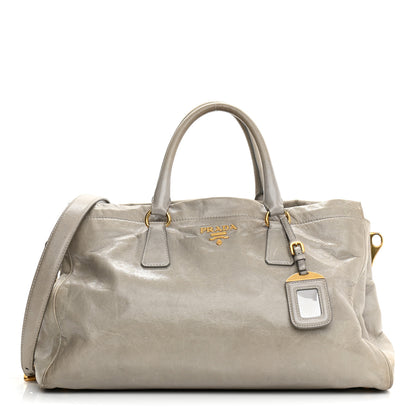 Prada Glace Calfskin Satchel Argilla 1 of 24